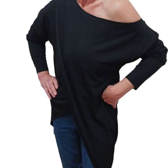 Flamingo brand, off the shoulder, long tunic.Size: Medium (fits likelarge) NWT - Picture 2 of 8